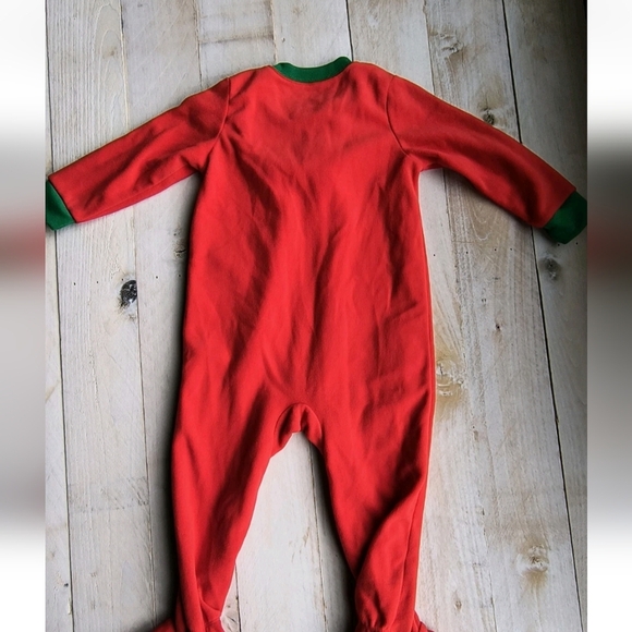 Carter's Boys Toddler Red Christmas Reindeer One Piece Fleece Pajamas 2T - Picture 8 of 8